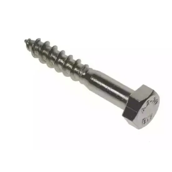 M10x70 Coach Screws Stainless Steel (Pack of 100) [DIN 571 Grade 304 A2]